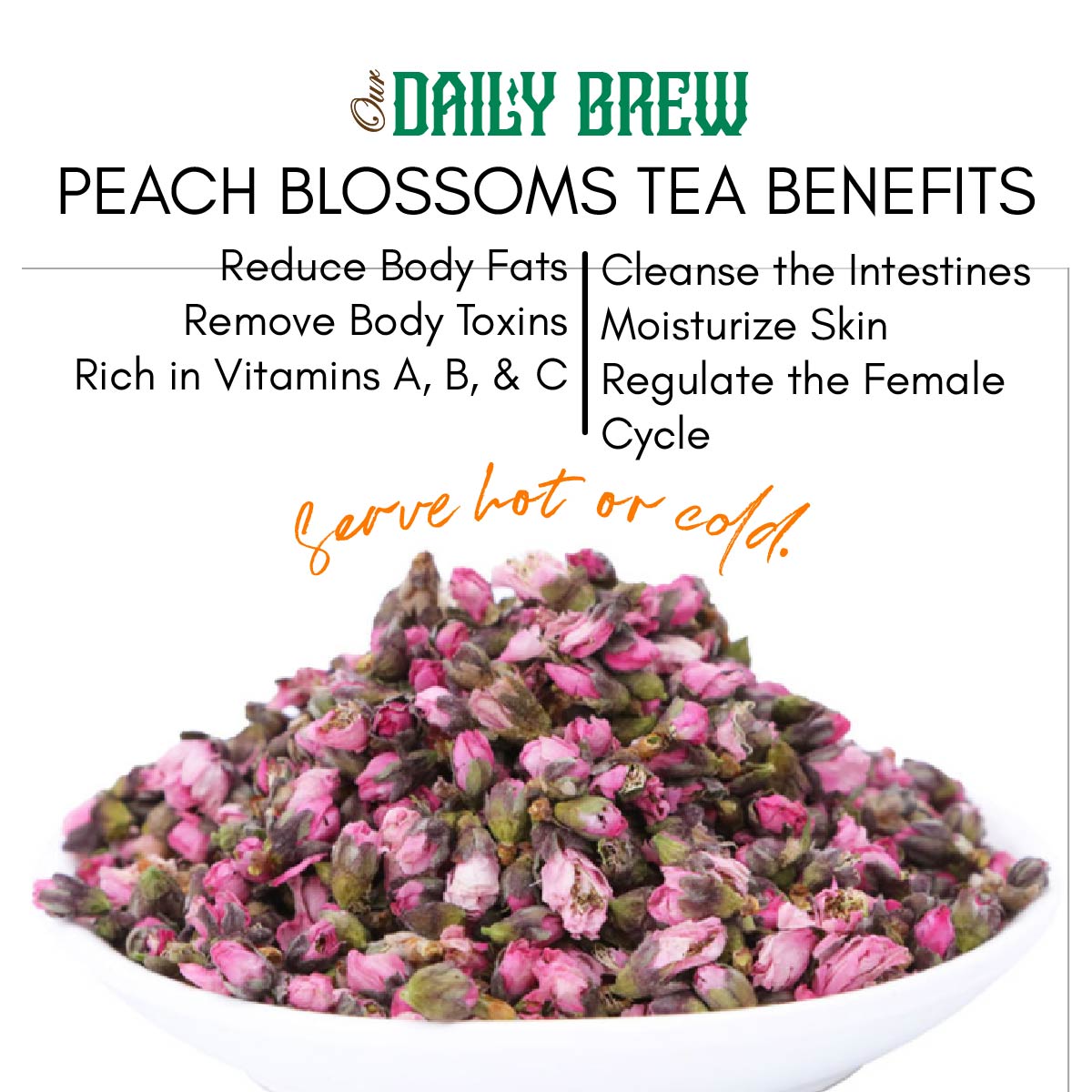 Our Daily Brew PEACH BLOSSOM TEA / PEACH FLOWER TEA 10g & 20g