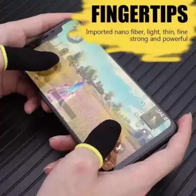 Squad Gaming Best Quality Finger Sleeve Wasp 2 Removes Sweat And Water Thumb Gloves Cover Mobile Phone Sensitive Touch Screen For PUBG COD CODM Mobile Legends LOL Genshin Impact Android iOS Joystick Gamepad Controller Sweat Proof