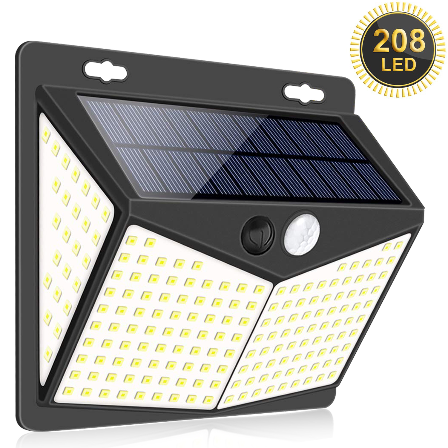 Solar Lights Outdoor, 208 LED Motion Sensor Lights, Flood with 3 Modes