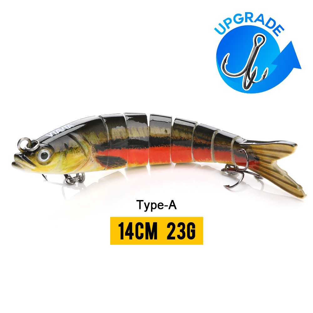 VTAVTA 14cm 23g Sinking Wobblers Fishing Lures Jointed Crankbait