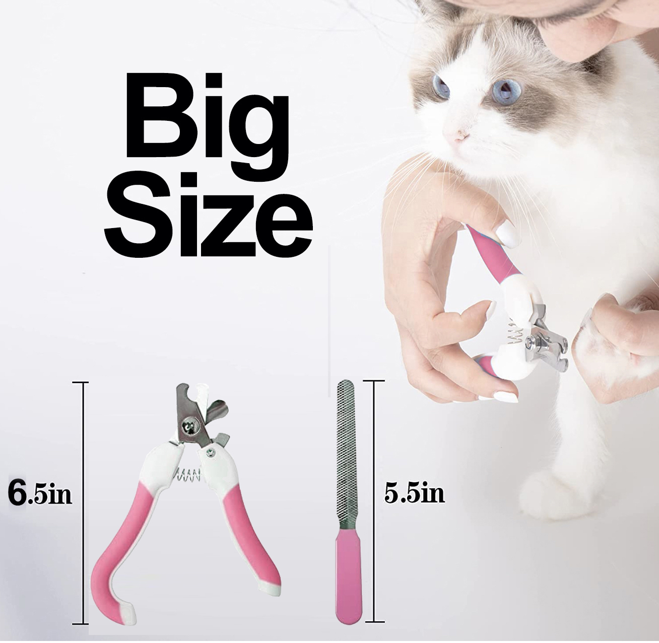 Pet Nail Clipper for Cats and Dogs STAINLESS NAIL CLIPPER W/ NAIL FILE