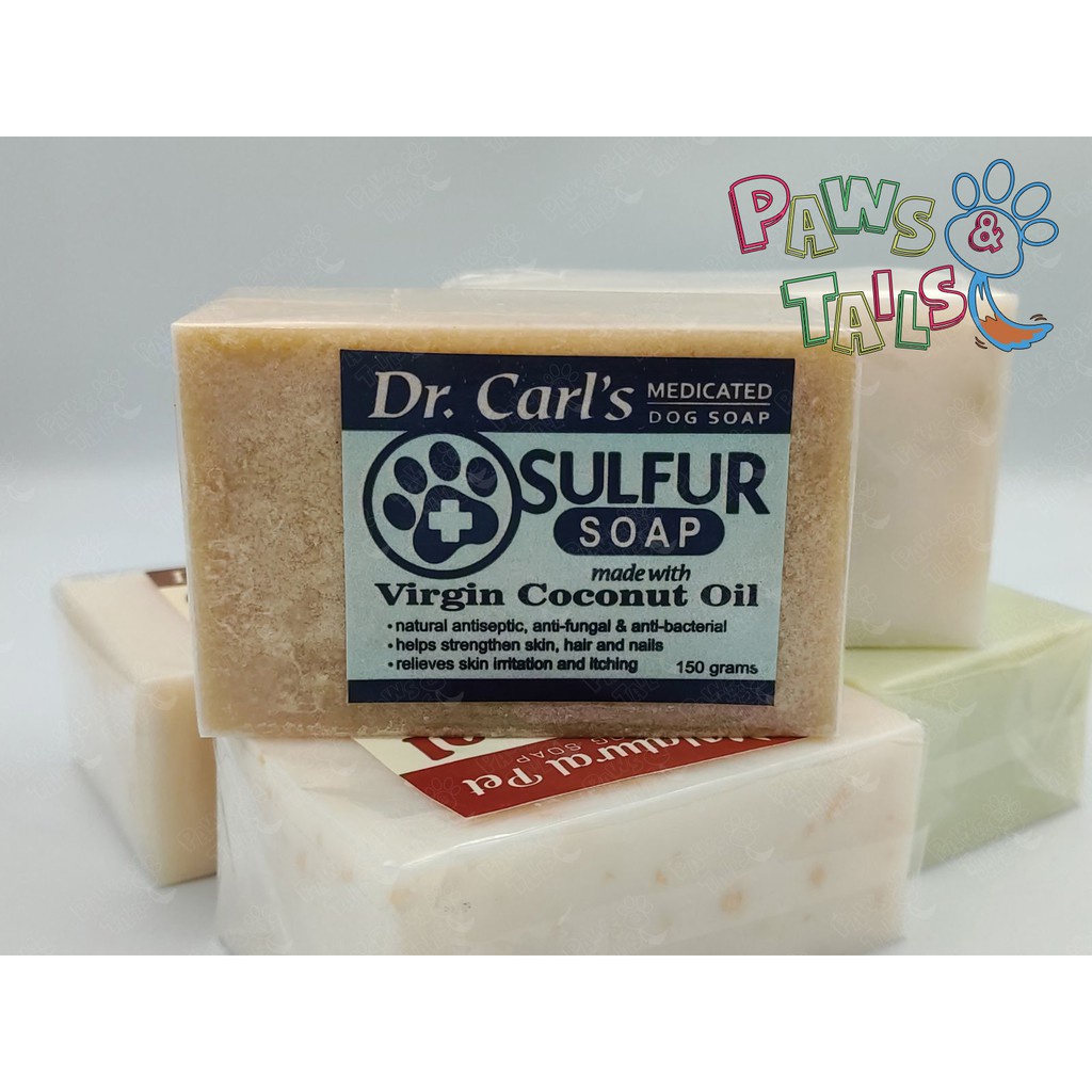 Dr. Carl Sulfur Dog Soap 150g made with virgin coconut oil pet soap