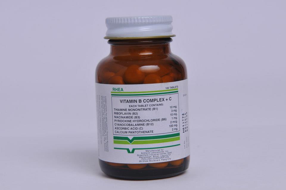 RHEA Vitamin B Complex + C 100 Tablets Stimulate Appetite And Promote