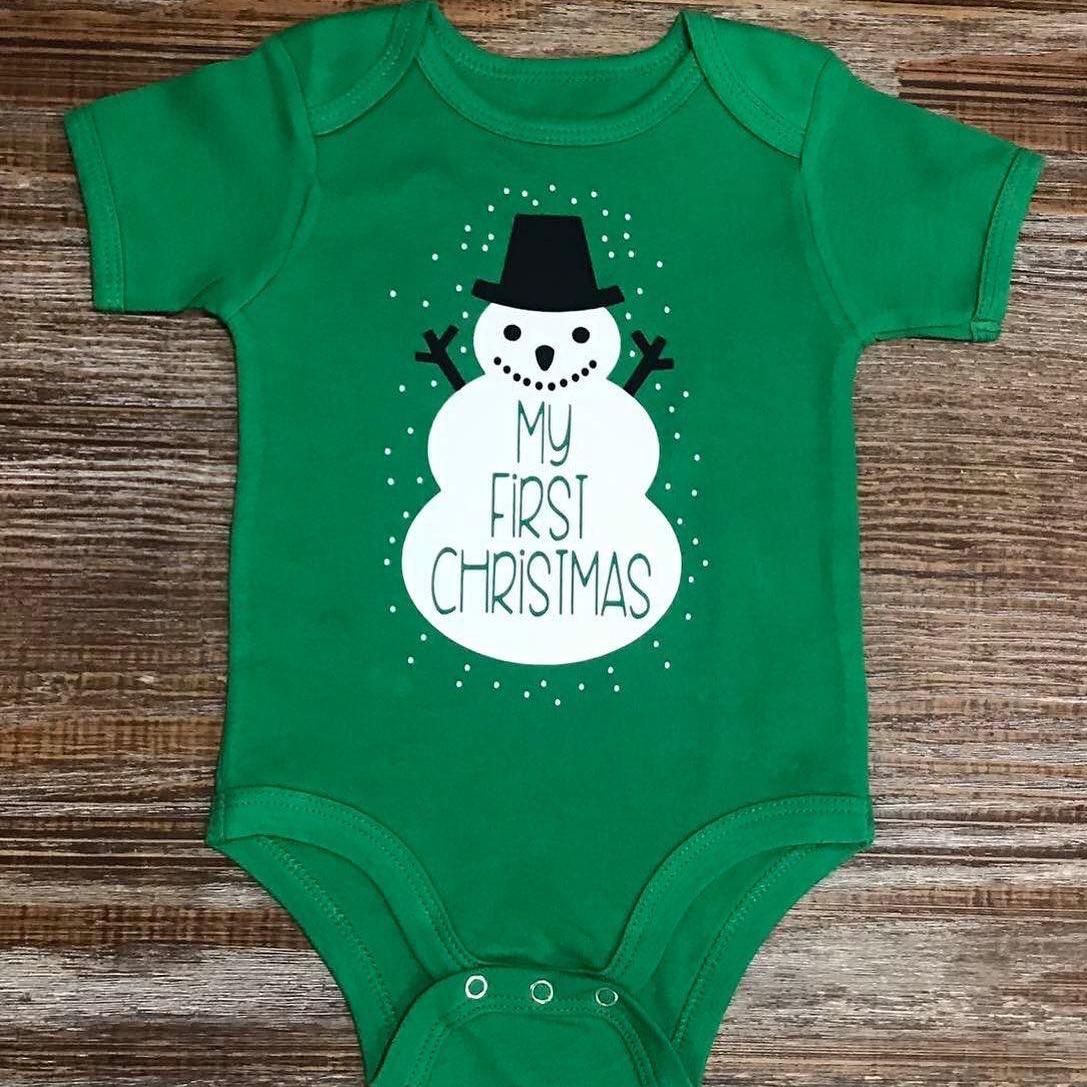 snowman baby onesie