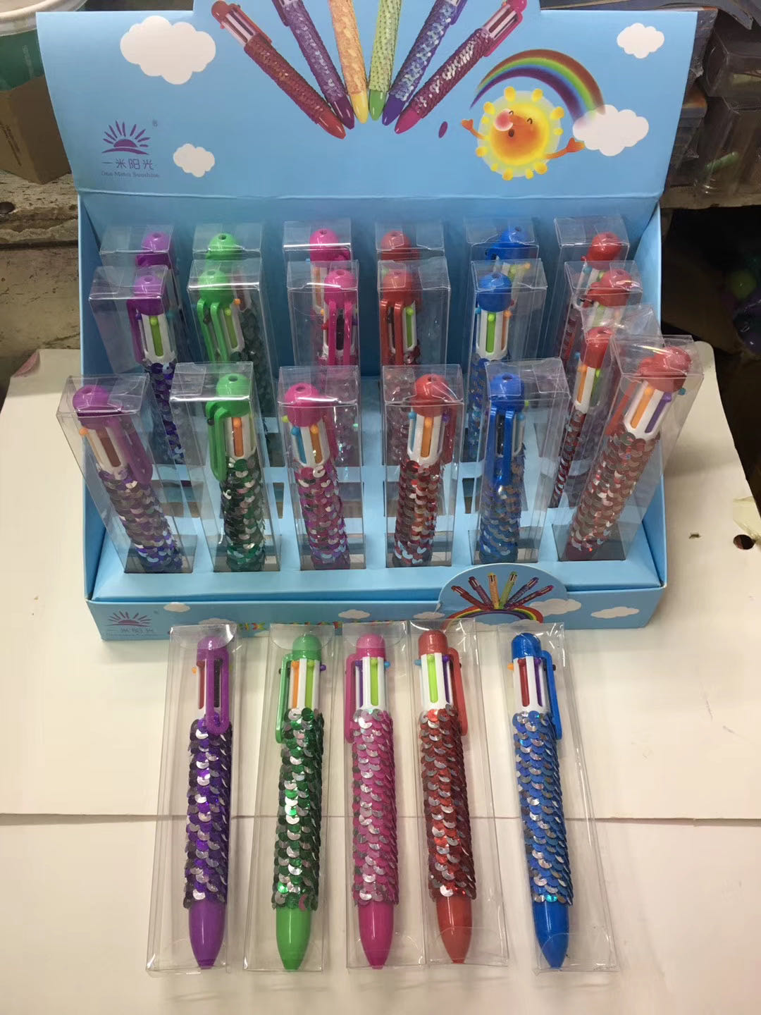 Fur/Sequence color pen Rainbow Hair/6 color ballpen Lazada PH