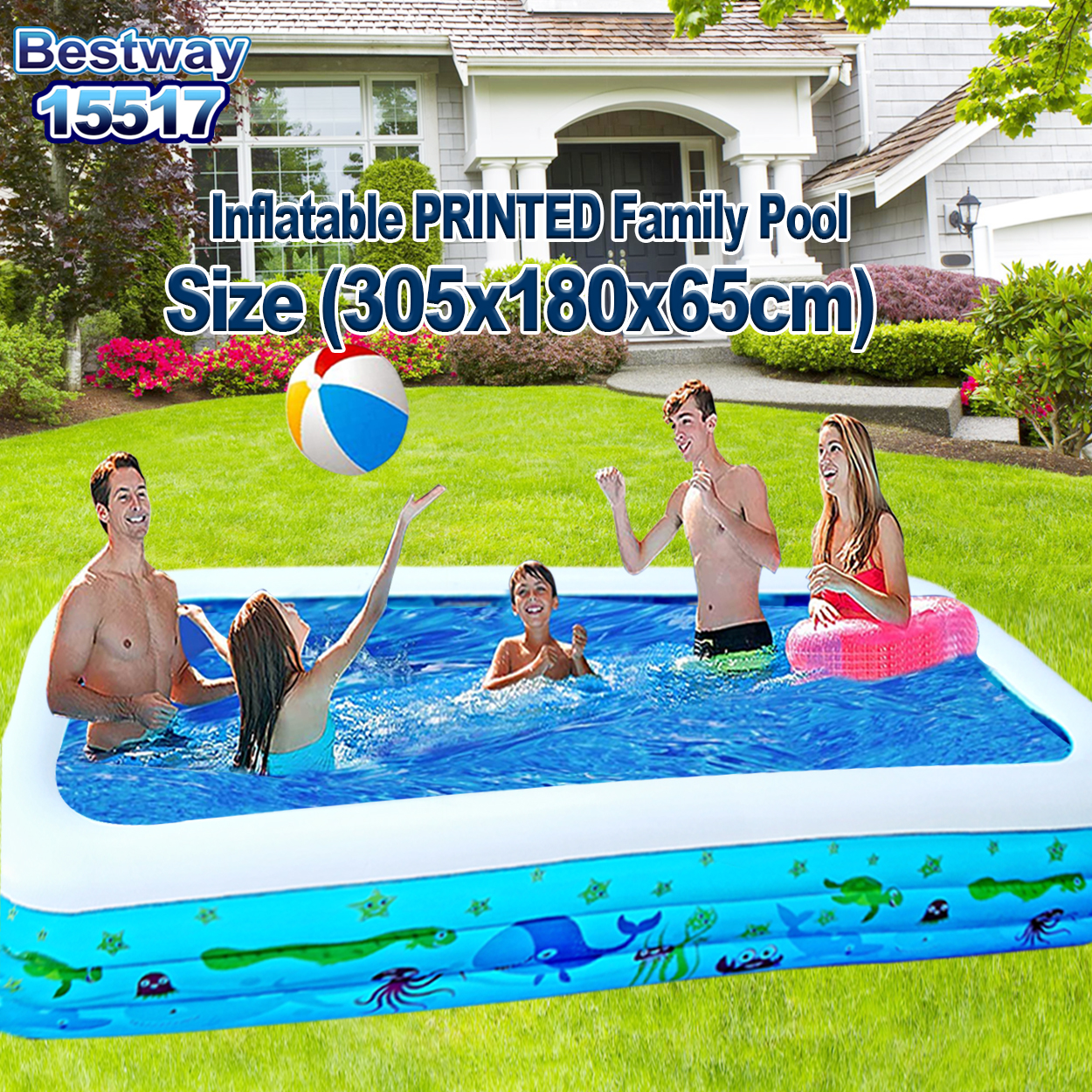 Bestway 15517 "LARGE" IFLATABLE SWIMMING POOL for the whole family
