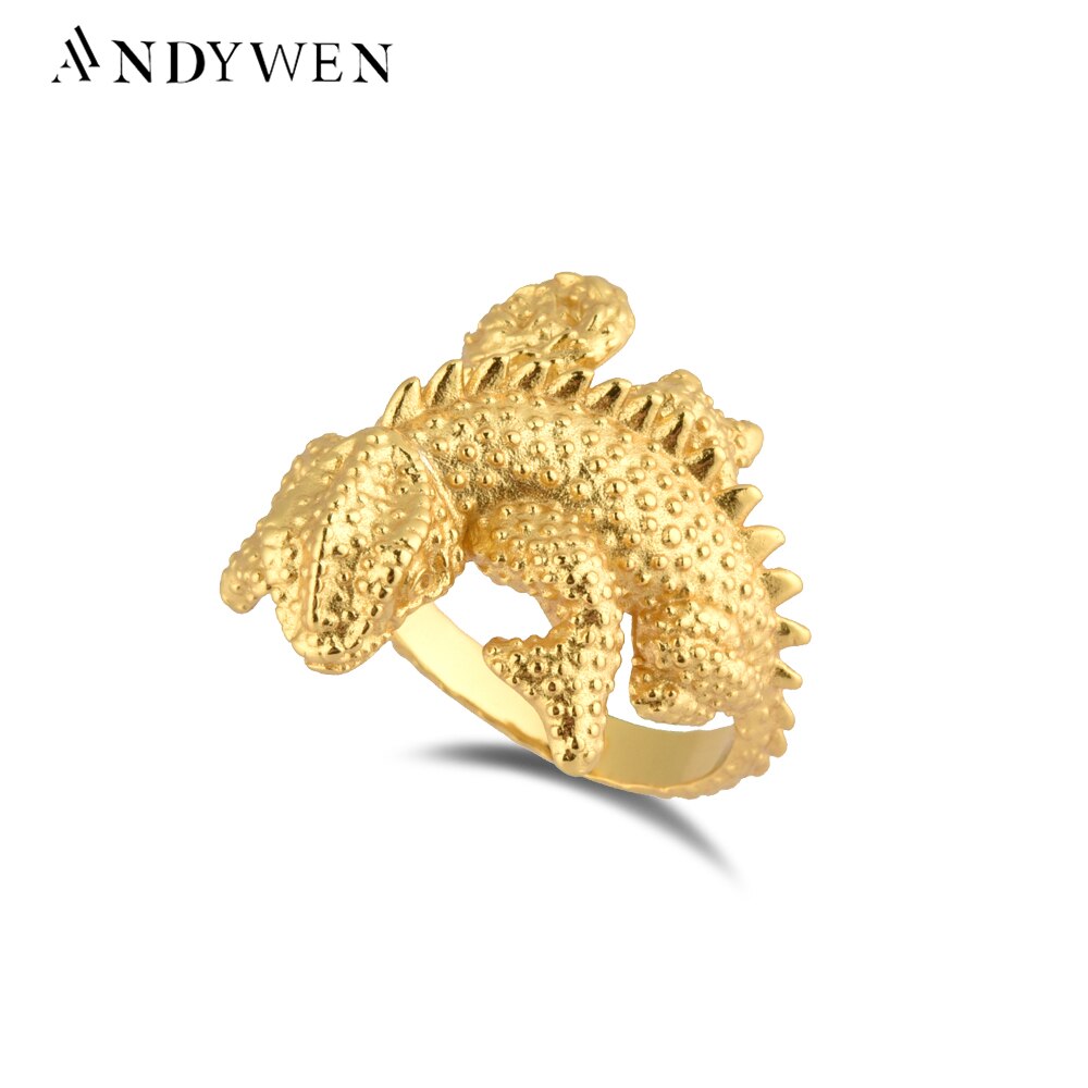 ANDYWEN 925 Sterling Silver Big Lớn Thằn Lằn Dày Thay Đổi Kích Thước Nhẫn  Có Thể Điều Chỉnh Phụ Nữ Punk Rock Đồ Trang Sức Tinh Xảo Tiệc Cưới Đồ Trang  Sức |