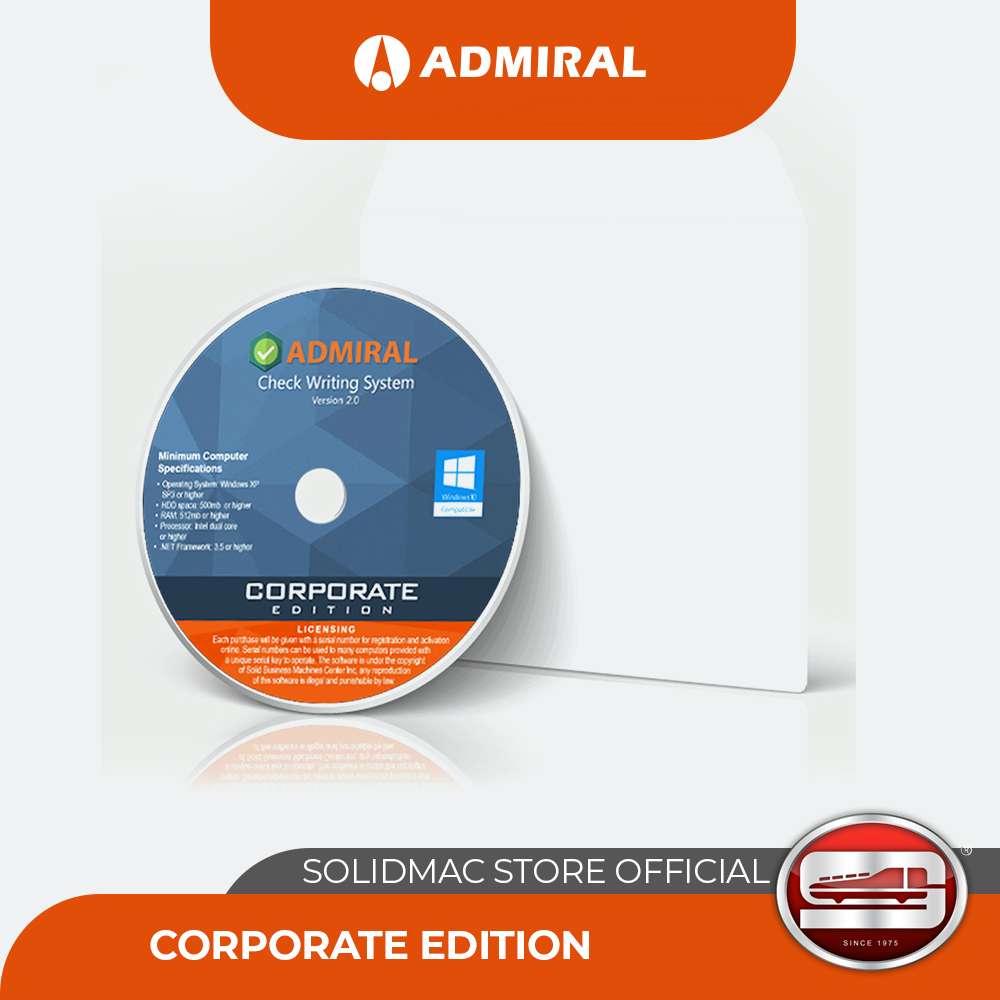 Admiral Check Writer Software (Corporate Edition) Version 2.0 Lazada PH