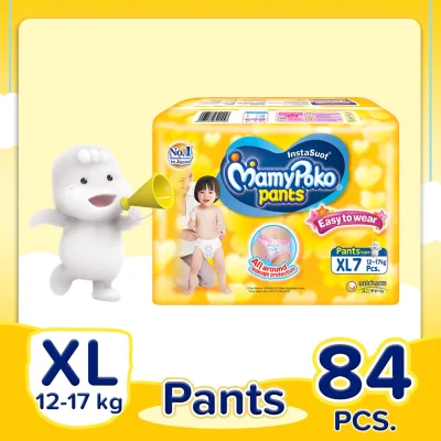 [DIAPER SALE] MamyPoko Easy to Wear XL (12-16 kg) - 7 pcs x 12 packs (84 pcs) - Diaper Pants