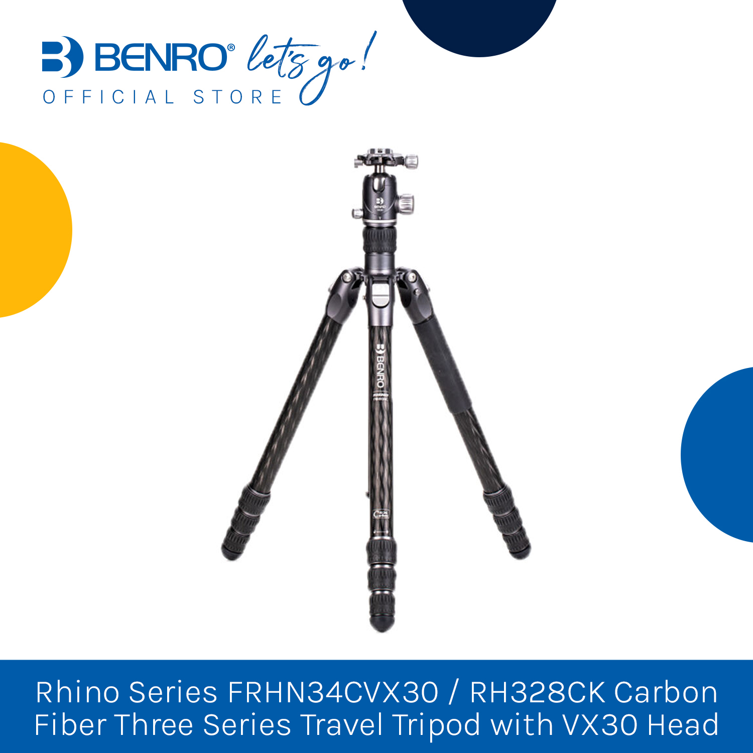 Benro Rhino Series FRHN34CVX30 RH328CK Carbon Fiber Three Series