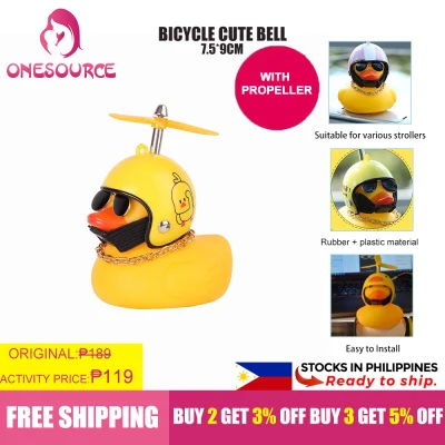 ONESOURCE Bicycle Cut Bell Little Yellow Duck Bike Horn Bike Bell Helmet Decoration Lovely Bike Bell Ring Car/bike Accessories