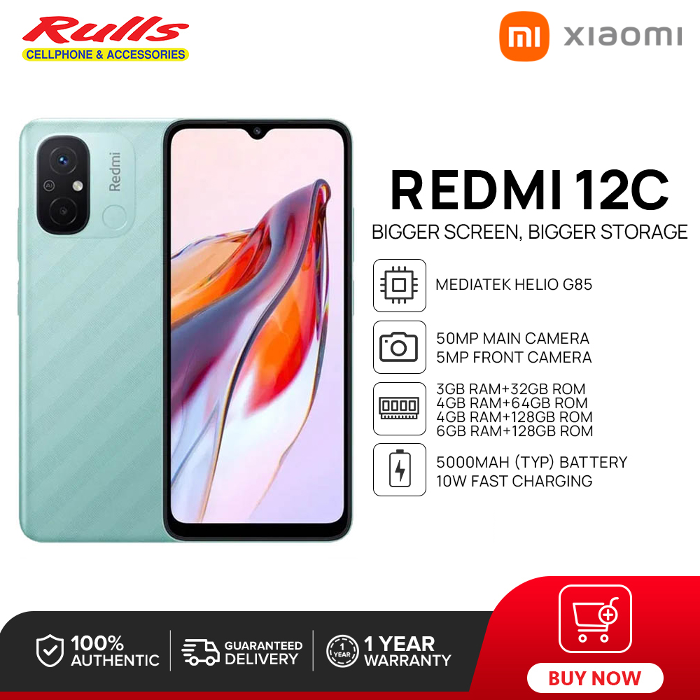 (Unlocked) Xiaomi Redmi 12C Dual Sim 64GB Mint Green (4GB RAM)  - China Version- Full phone specifications