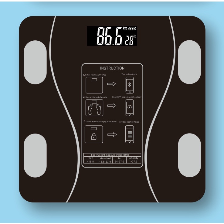 XAC Smart Digital Scale 12in1 Bluetooth Body Fat Weight Scale