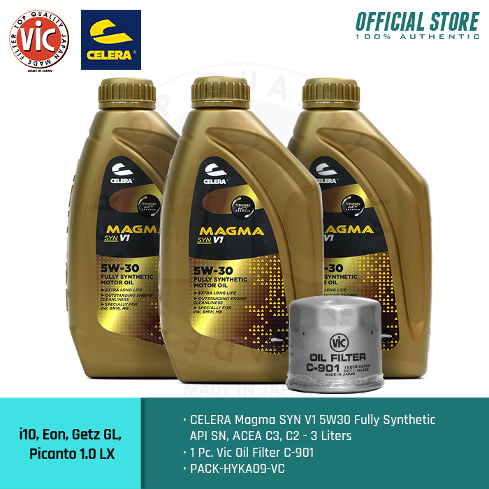 VIC Oil Filter C901 + CELERA Magma SYN V1 5W30 Fully Synthetic Car