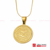 LS&co Gold Plated Zodiac Necklace for Unisex (N0405)