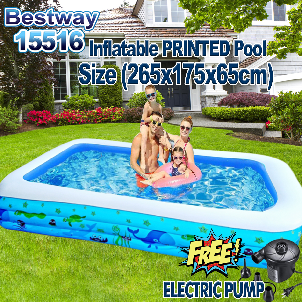 inflatable swimming pool pump