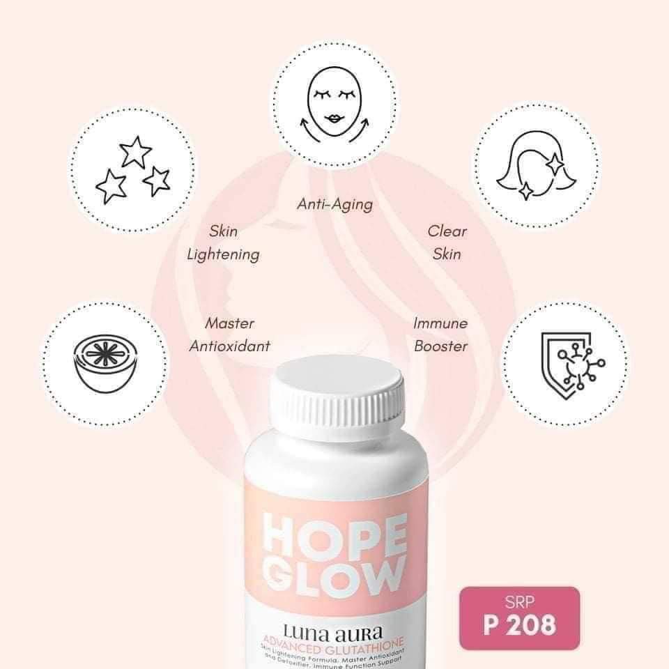 AG Luna Aura Hope Glow Glutathione and oral sunblock capsule/ Luna