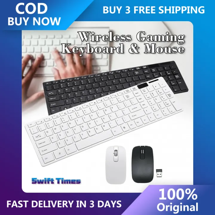 Wireless Keyboard And Mouse Combo Ultra Thin Business Low Noise Ergonomic Keyboard Mouse Set For Mac Pc Win Xp 7 10 Lazada Ph