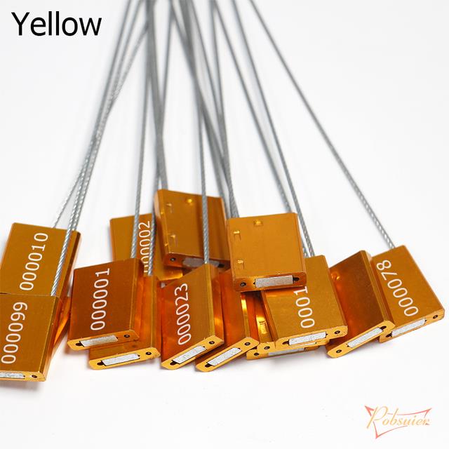 10Pcs High Security Cable Seals Metal Container Steel Wire Tags Pull