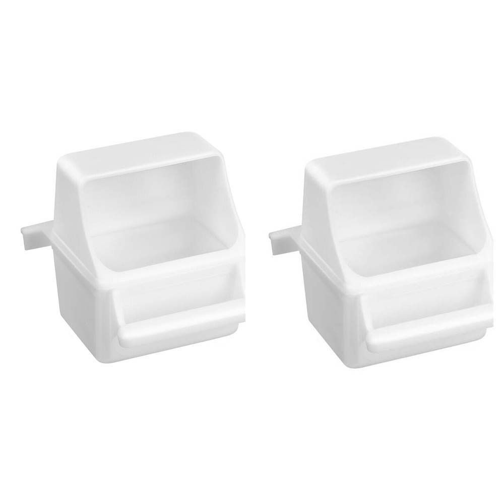 ZEEBR 2PCS Splashing-Proof Food Cup Bird Cage Accessories For Peony Bird Starling Peony Parrot Food Box Parakeet Water Dispenser Bird Cage Food Box Bird Feeder