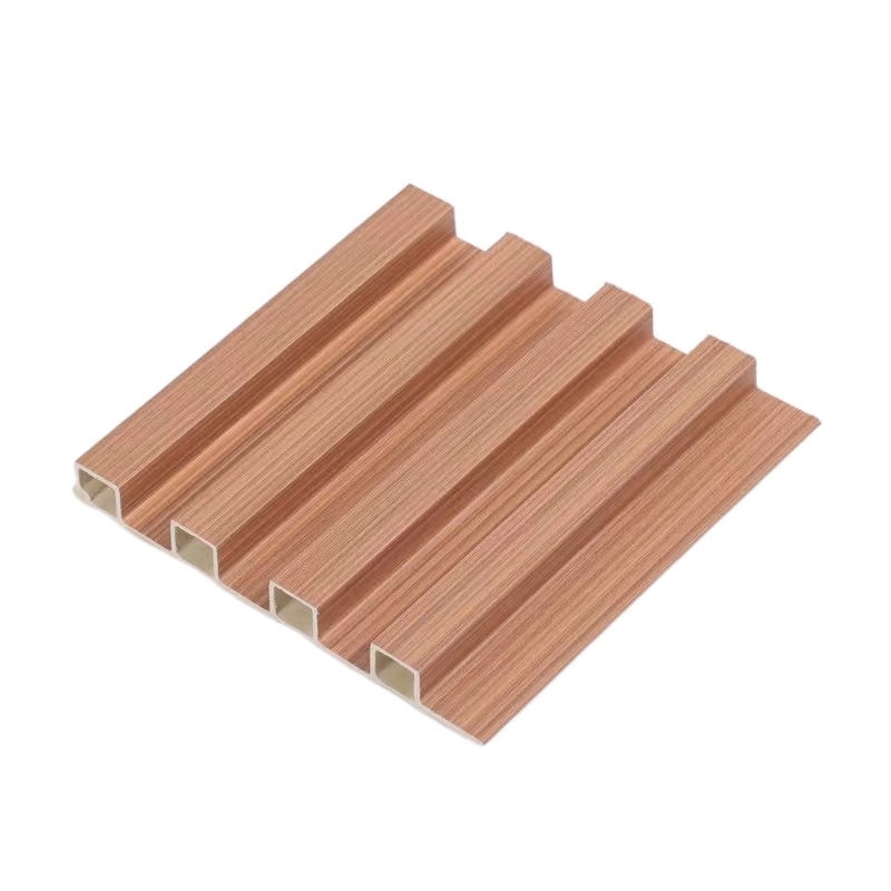 WPC Fluted Wood Wall Panel 3D Wallpaper Sticker Waterproof Ecological