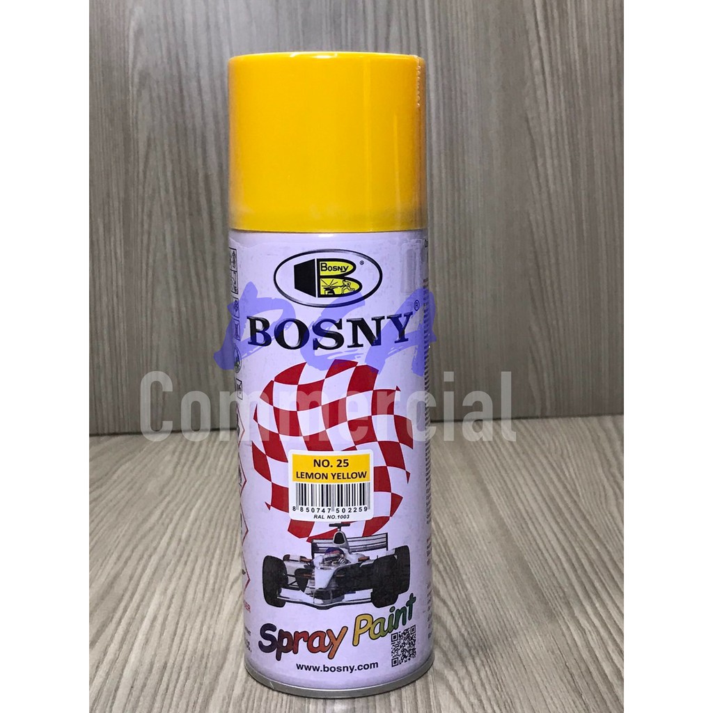 Bosny 100 Acrylic Spray Paint No.25 Lemon Yellow Lazada PH