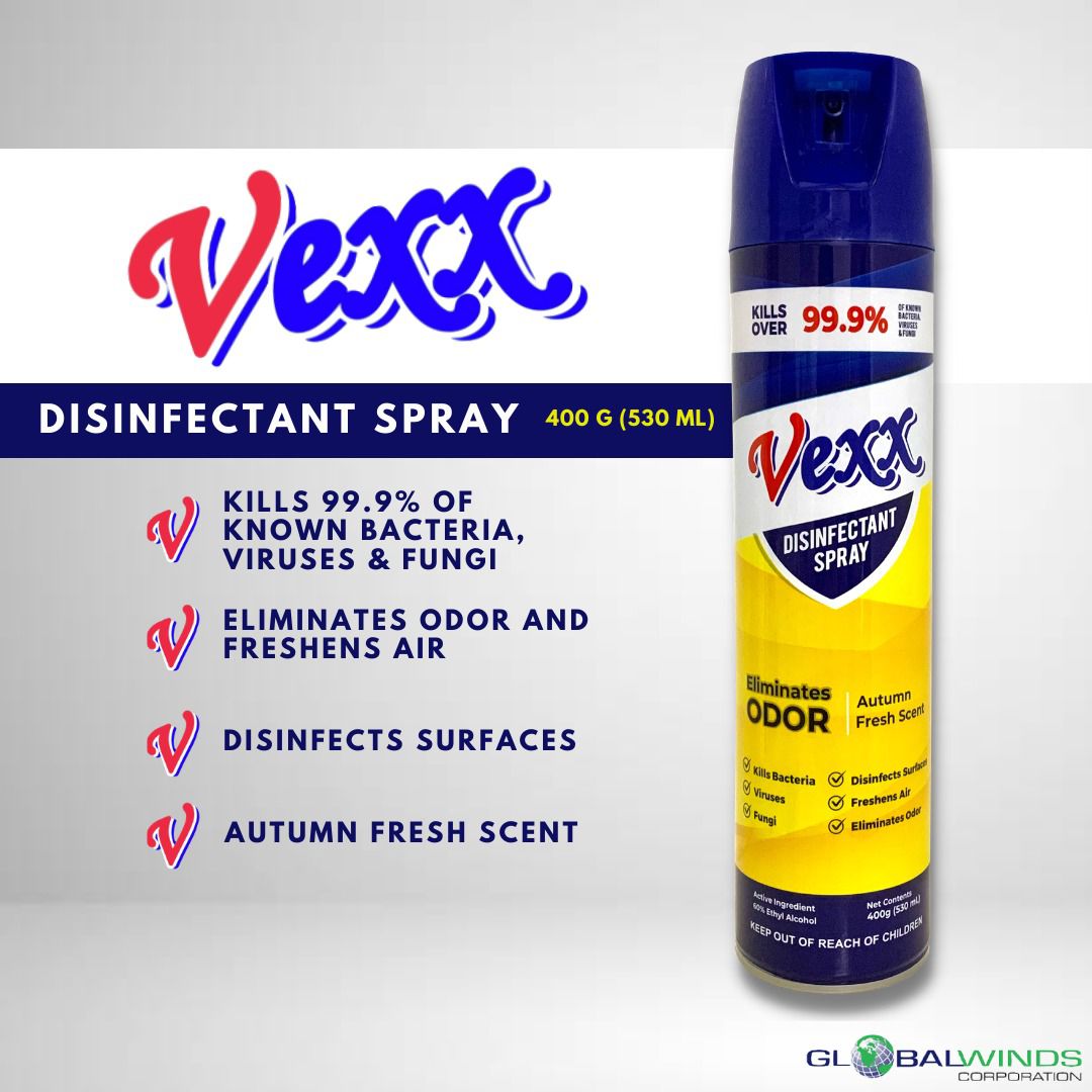 VEXX DISINFECTANT SPRAY 400G (530ML) AUTUMN FRESH SCENT Lazada PH