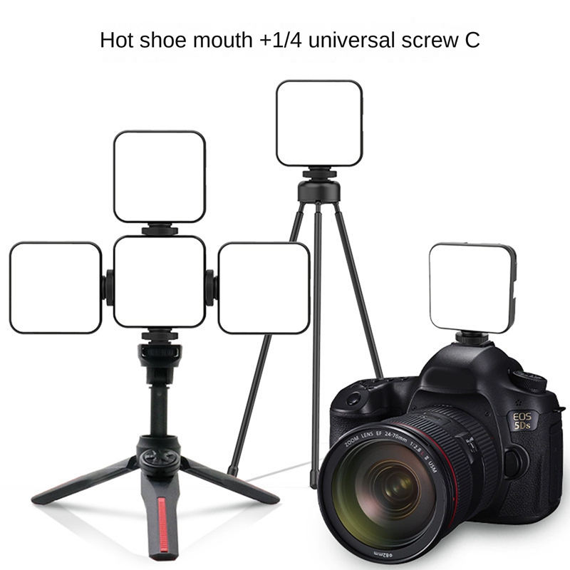 1Set FL02 Mini Camera Fill Light LED Live Selfie Light Computer Fill Light Dimming Fill Light