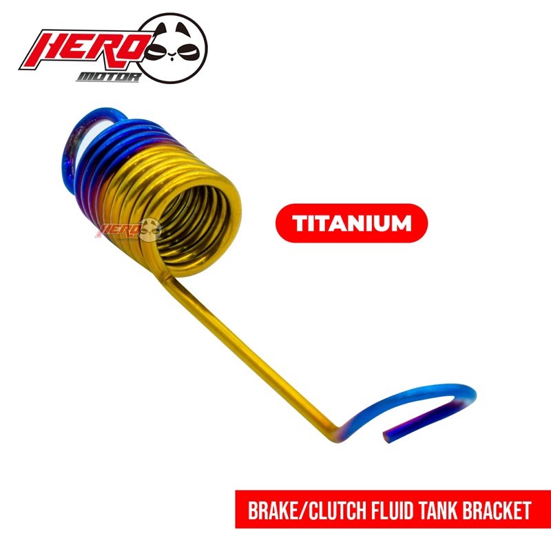 Brake Fluid Tank (ps16ps13) Holder Bracket Spring style Universal Titanium Made In Thailand