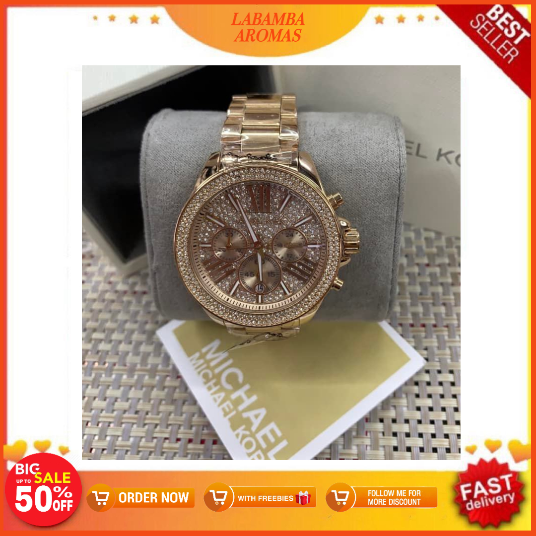 MK michael kors watch pawnablewatch High quality with box and paper bag |  Lazada PH