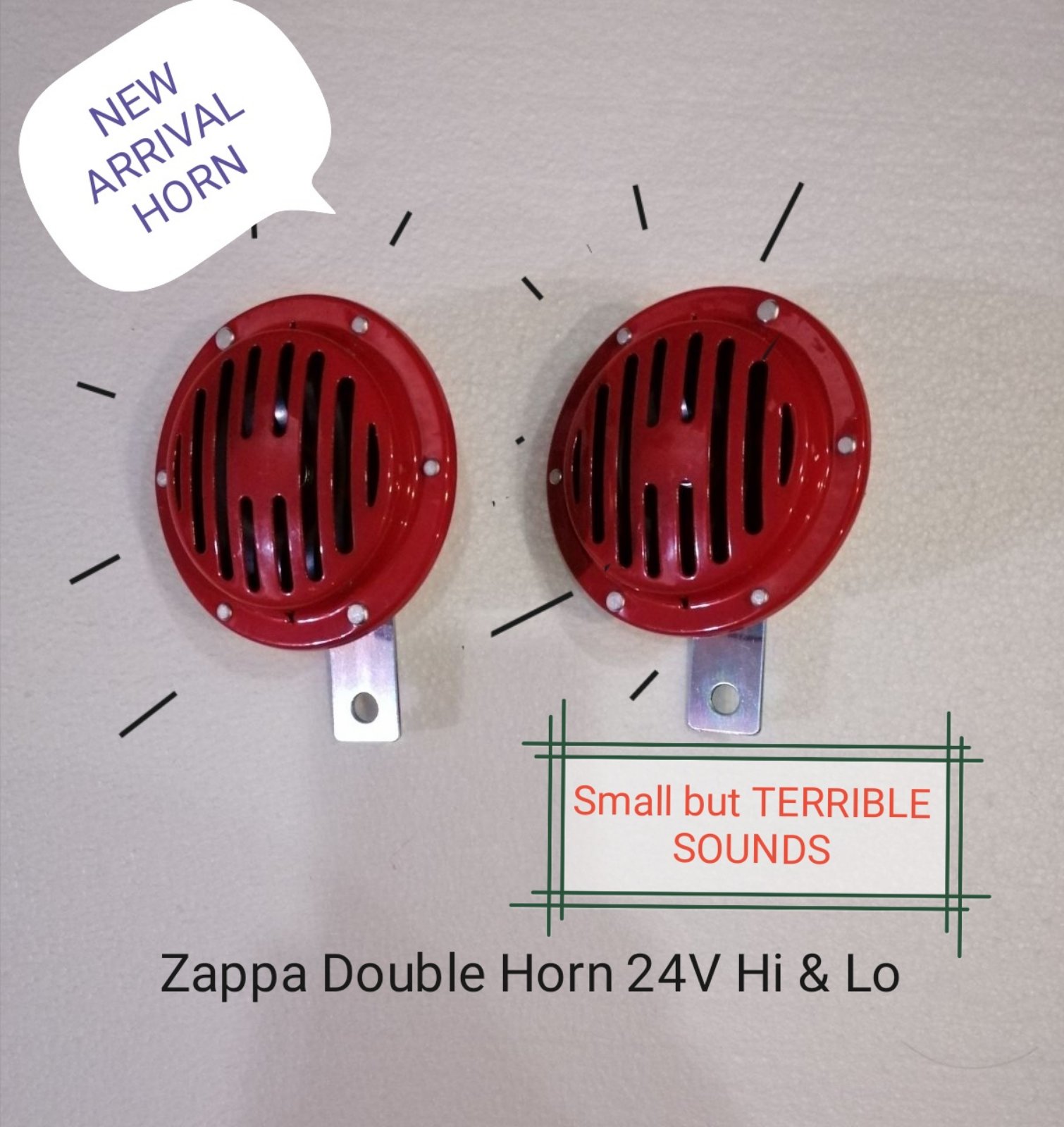 Automotive Horn Double Hi & Lo Compact 4" (10cm) DL125G D 24V Very Loud