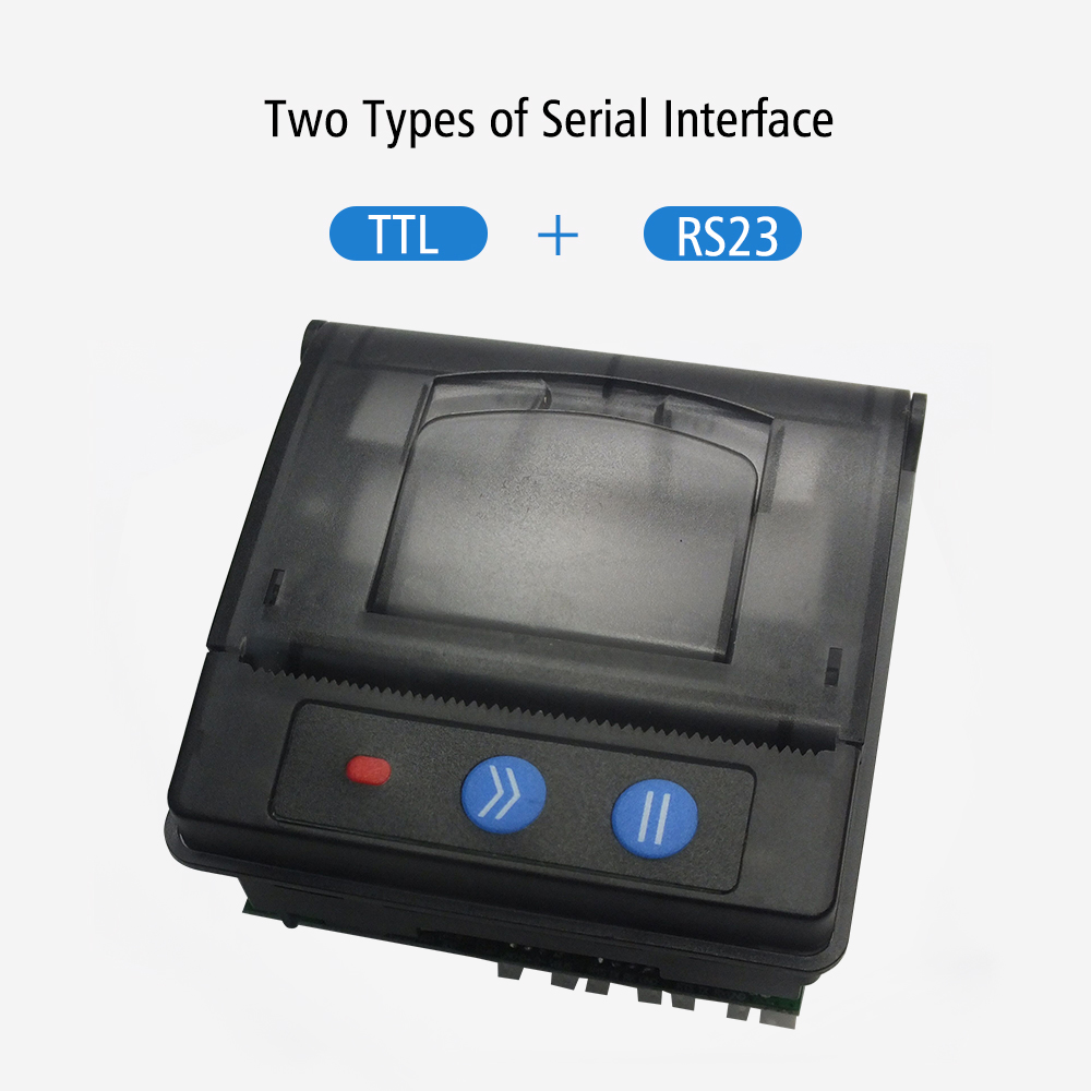 GOOJPRT QR203 Printer Module 58mm Low Noise Direct Thermal Printing Mini Panel Mobile Receipt Printer Serial Interface RS-232C TTL USB