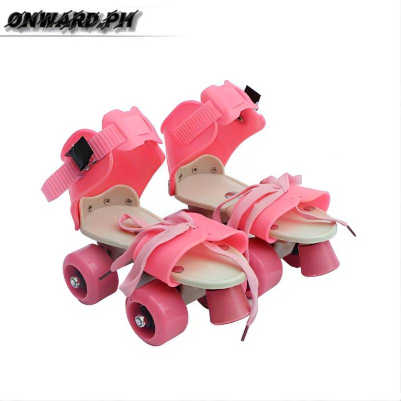 Genuine Kids' Quad Roller Skates 4 Wheels Adjustable with Stopping