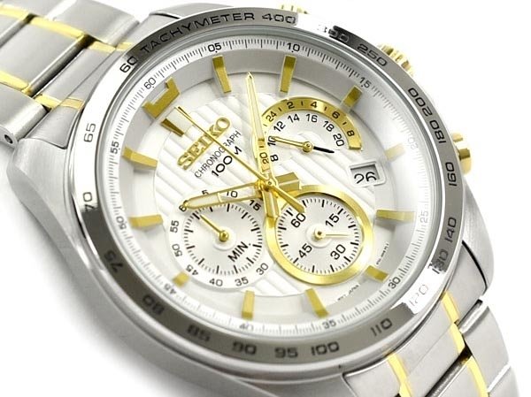 SEIKO Seiko SSB309P1 - Chronograph Watch - Men's - two tone/white - Private  Sport Shop