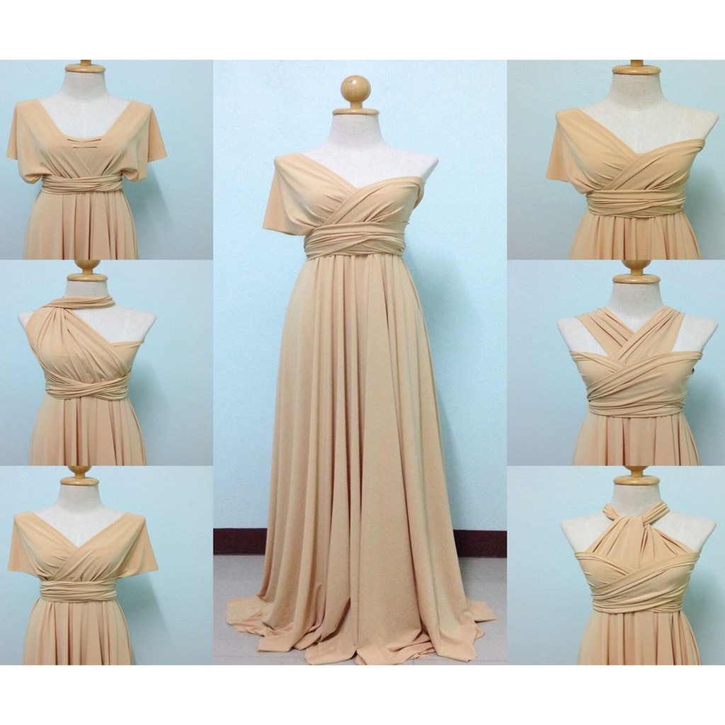 beige infinity dress