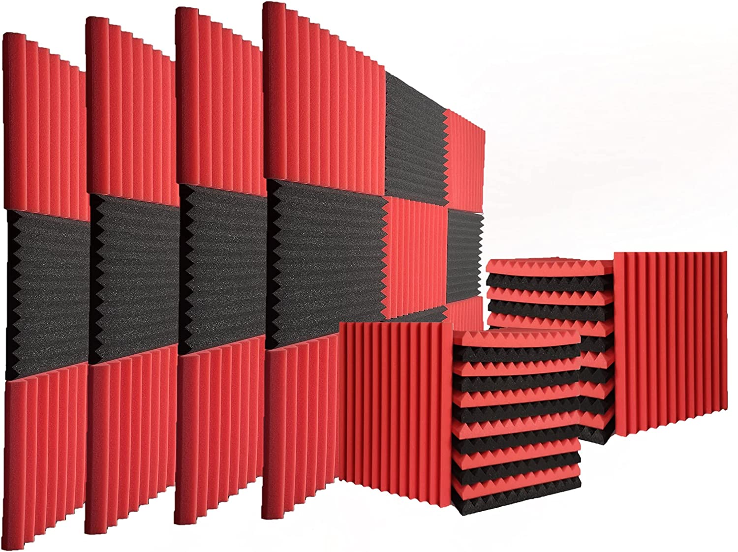 BEIYIN[12/Pack]Acoustic Panels Soundproofing Foam Acoustic Tiles Studio