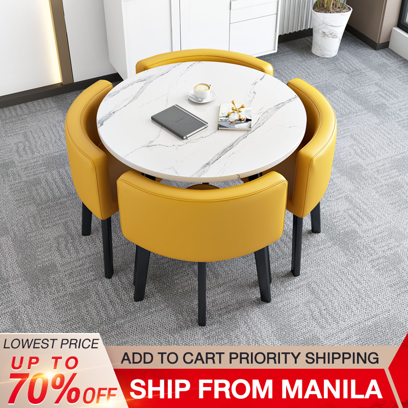 BAIERDI Nordic minimalist reception desk and chair combination