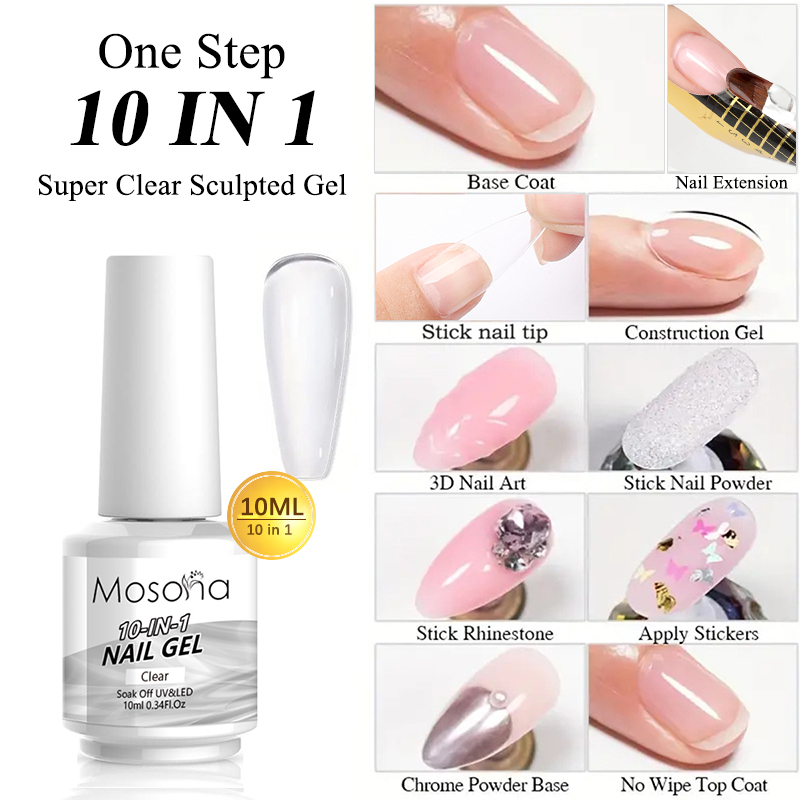 in Glue Gel Reinforcement Gel No Wipe Top Coat Nail Art Soak