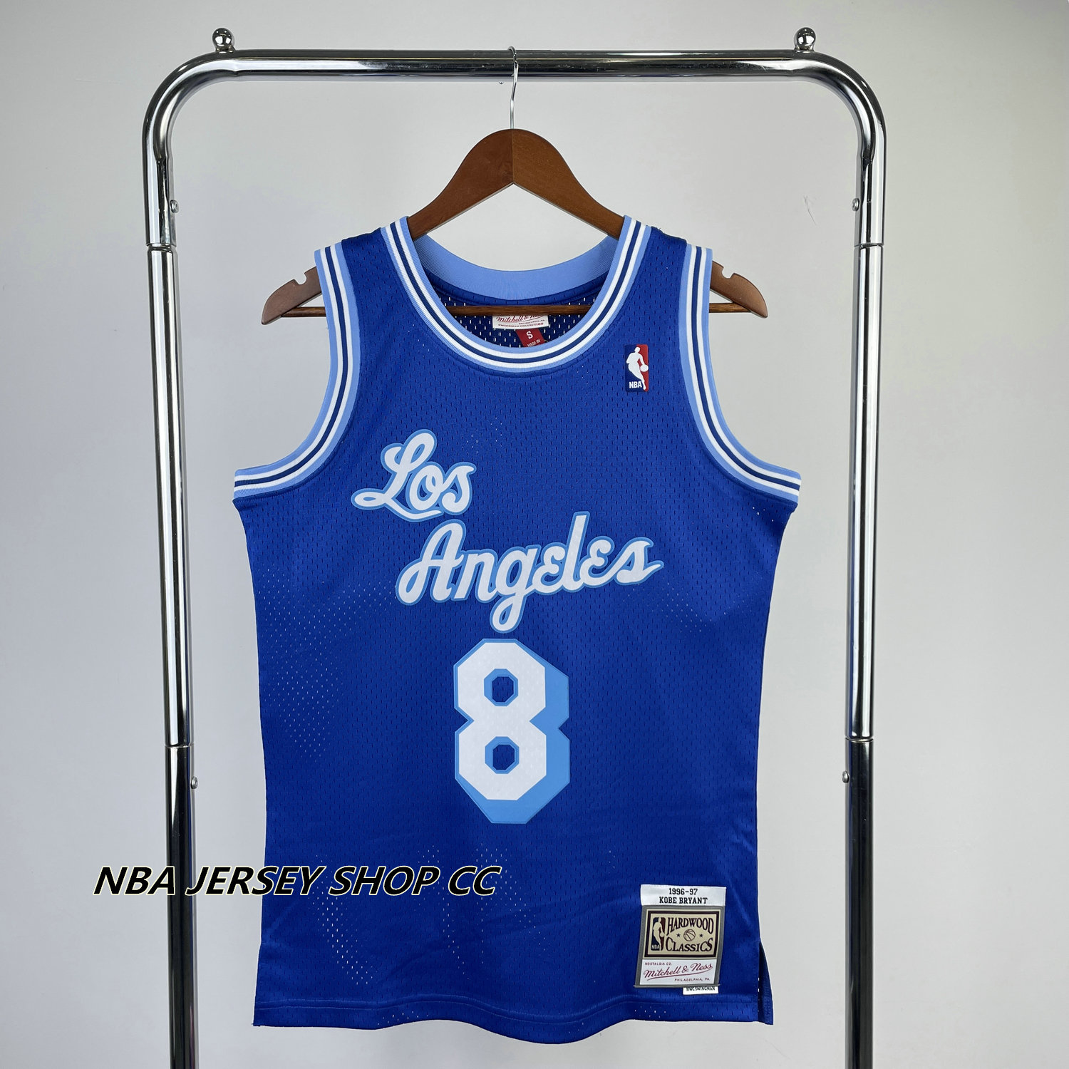 MITCHELL & NESS NBA HARDWOOD CLASSIC AUTHENTIC LOS ANGELES LAKERS KOBE  BRYANT ALTERNATE 1996-97 JERSEY BLUE