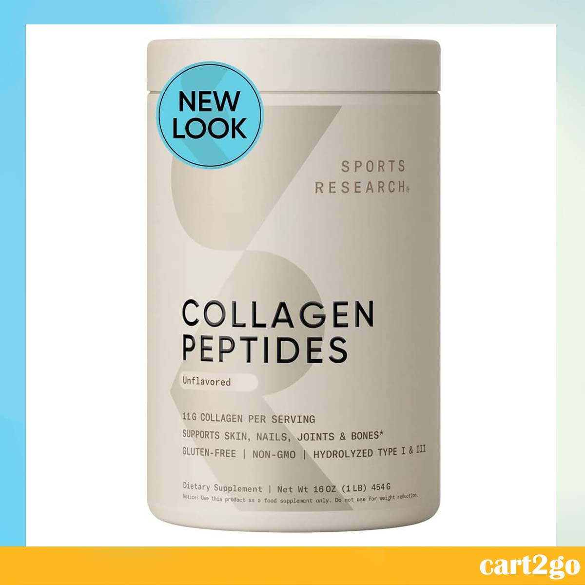 Sports Research Collagen Peptides (Collagen Types I And Iii) 454G