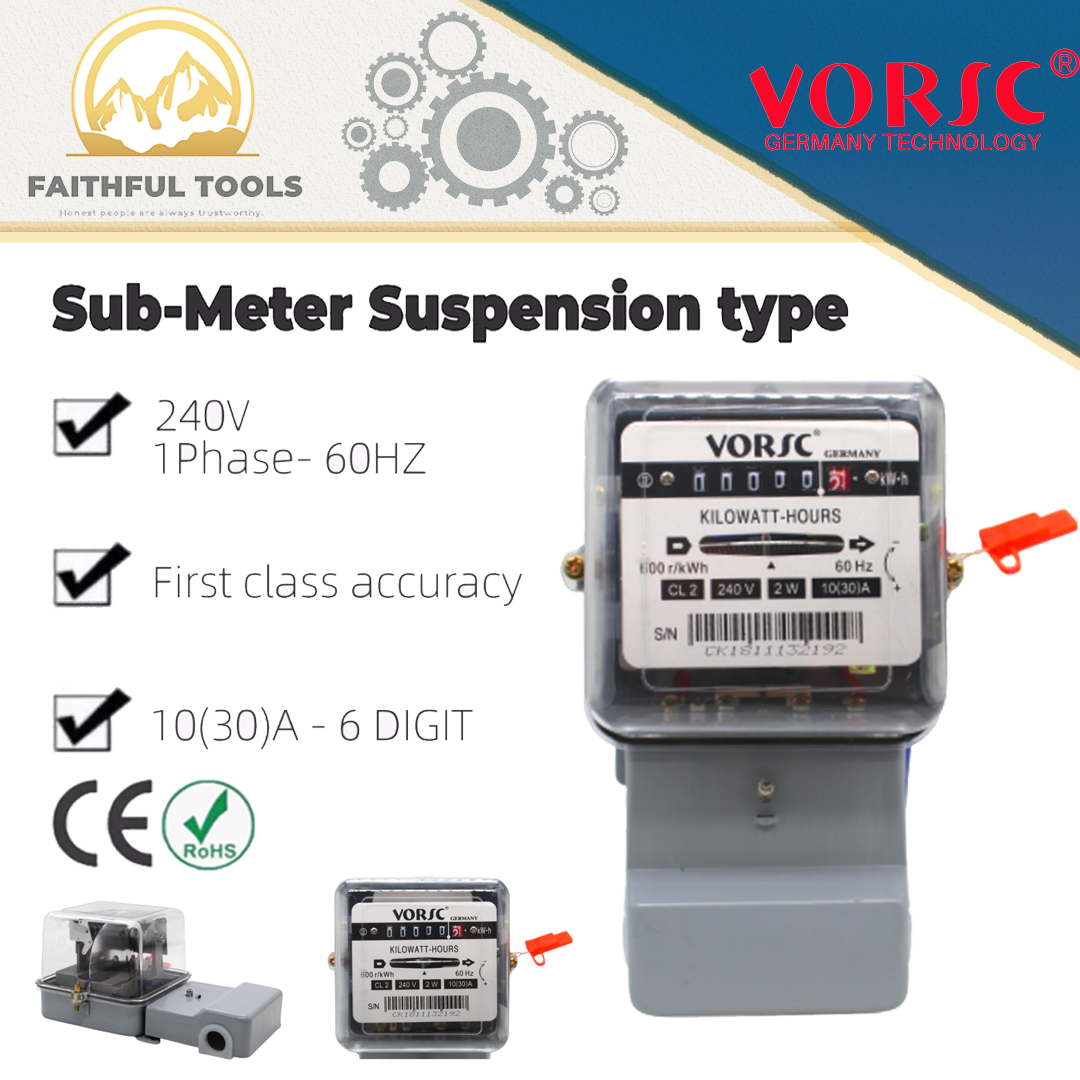 Vorsc Electric Watt Hour Meter SubMeter Kwh Suspension Type Lazada PH