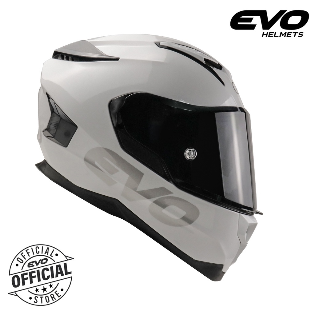ↂ EVO AR-01 Plain Full Face Dual Visor Helmet With Free Clear Lens ...