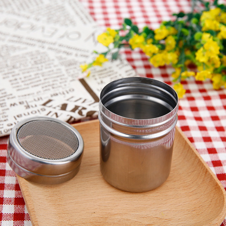 Stainless steel duster fancy coffee duster fine mesh bucket cocoa