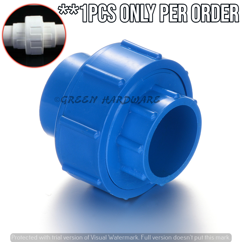 1PCS PVC Union Patente (1/2", 3/4" & 1" INCHES) Blue PVC Water Pipeline Fittings Lazada PH