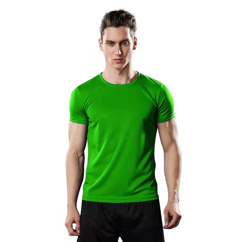Simple drifit T-shirt 2020 unisex sports fashion solid color round neck ...