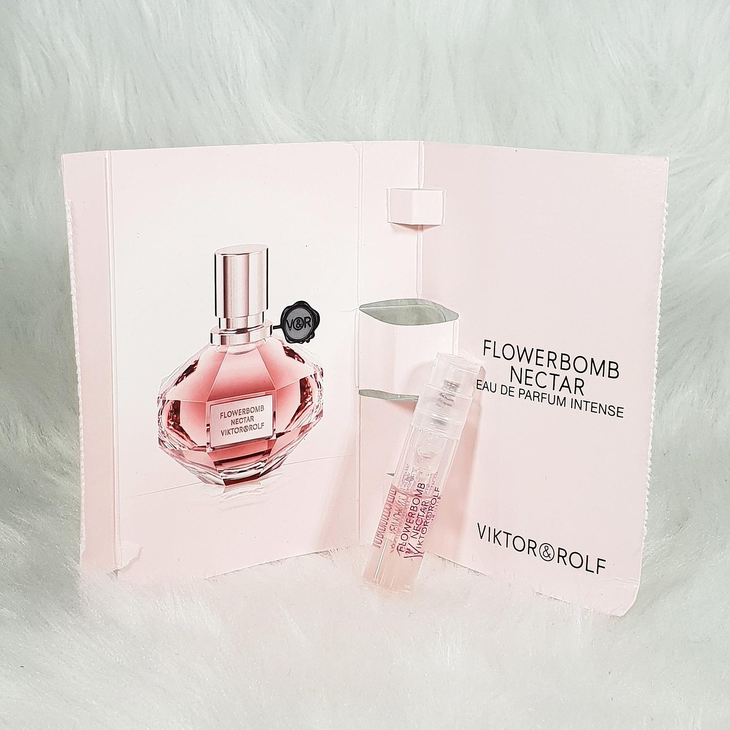 Viktor Rolf Flowerbomb Nectar Parfum Intense Perfume Vial Sample Card Review And Price