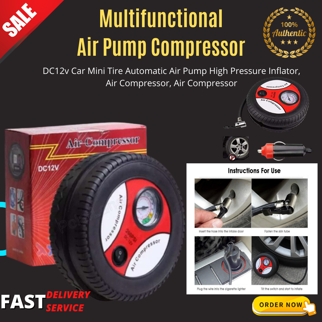 Dunlop Compressor for Cars Car Bicycle Compressor Air Pump Compressor 
