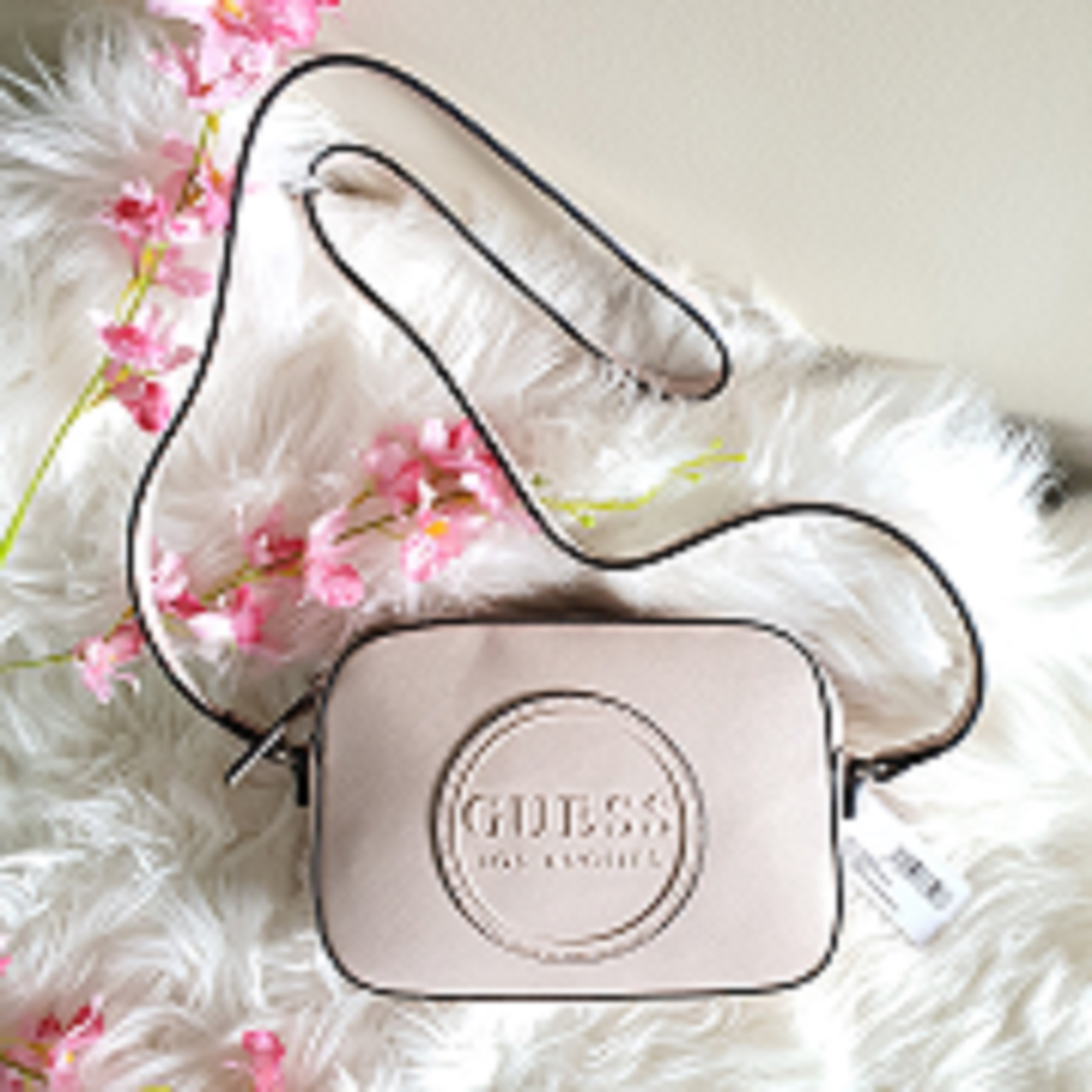 Original Guess Thornton Women's Camera Crossbody Bag Light Pink