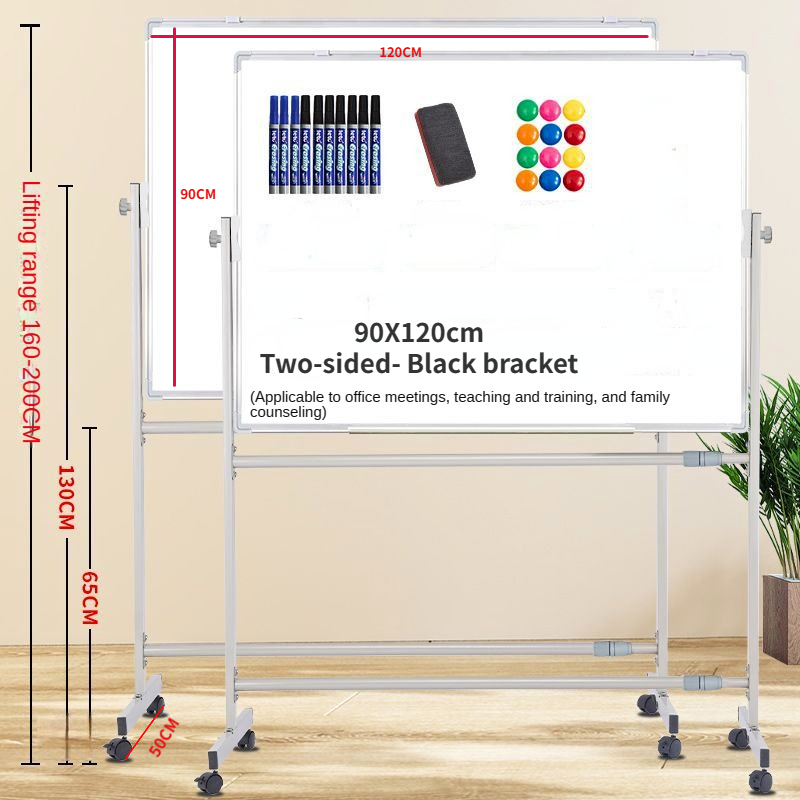 Writing Board Magnetic Whiteboard Easel VIZ-PRO 36x24 Inches - Portable Dry Erase Board Adjustable Height Classroom Teaching Whiteboard Rolling White Board