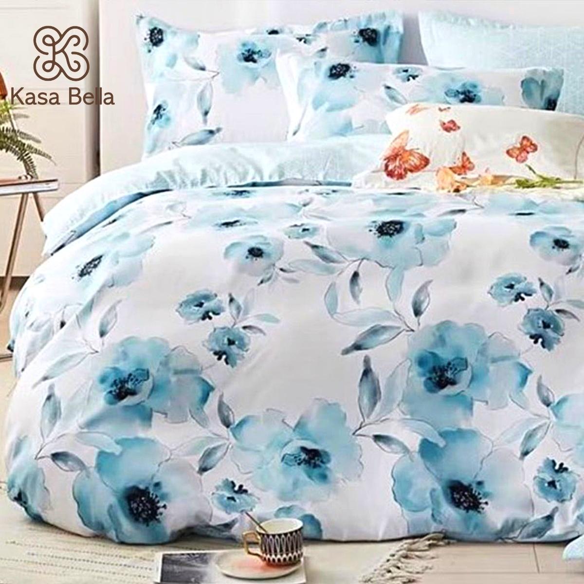 Kasa Bella 3in1 Floral Bedsheet and Pillowcase Set 1 Bed Sheet